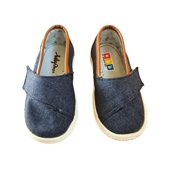 Roshambo Denim Baby Steps Shoes Navy Toddler Size 8 - Picture 3 of 8